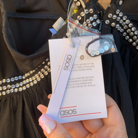 ✨ NWT ASOS Tulle Rhinestone Dress - Picture 7 of 8